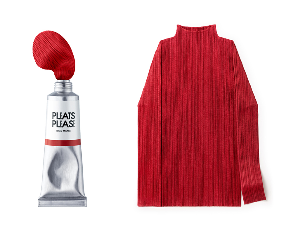 PLEATS PLEASE ISSEY MIYAKE red