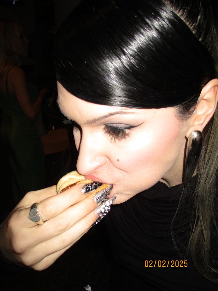 Courtney LaPlante of SPIRITBOX Grammy food close up